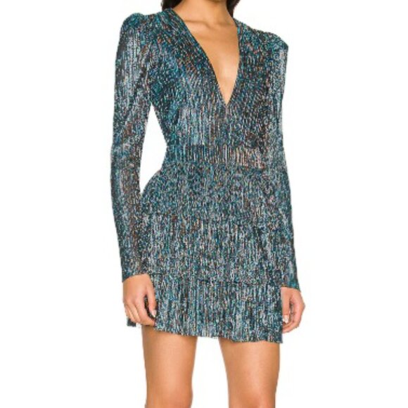 Sabina Musayev Dress M X REVOLVE Carry Mini Dress Multicolor Blue $250 - Picture 1 of 8
